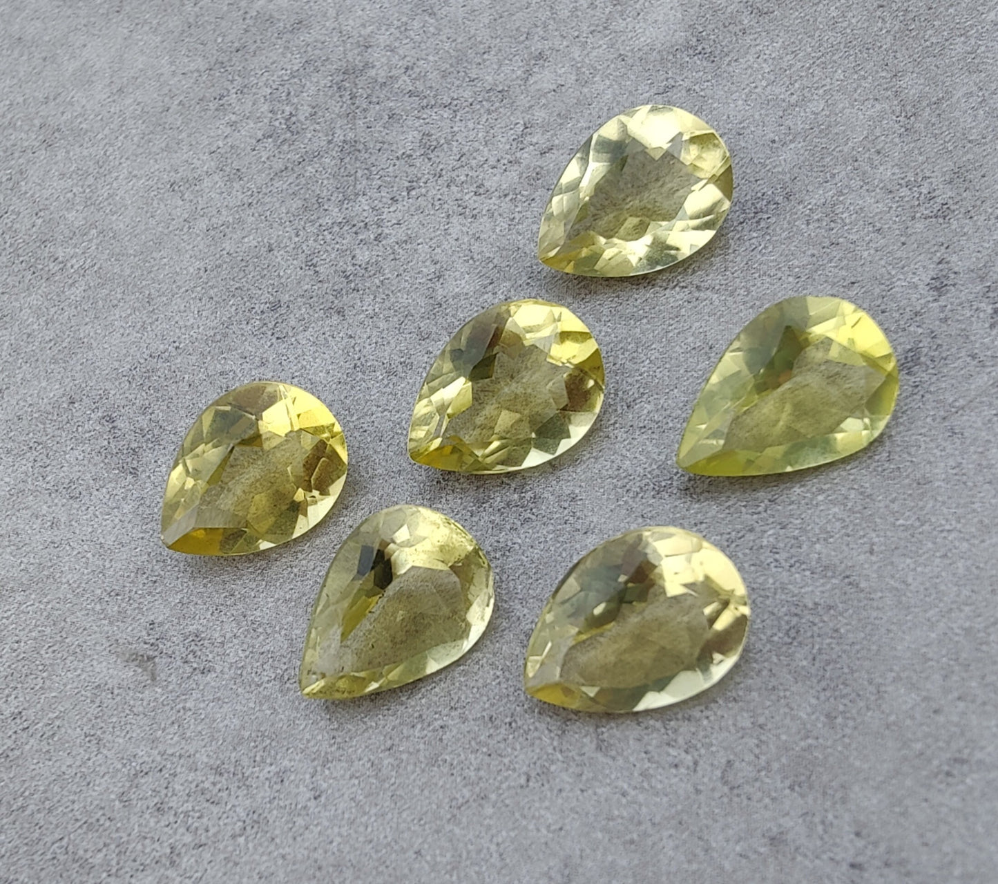 NATURAL LEMON QUARTZ TEAR DROP SHAPE FACETED CUT CALIBRATED PEAR SHAPE GEMSTONES, ALL SIZES AVAILABLE