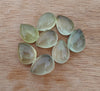 AAA+ QUALITY NATURAL PREHNITE CABOCHON FLAT BACK TEAR DROP SHAPE CALIBRATED PEAR SHAPE GEMSTONES, ALL SIZES AVAILABLE