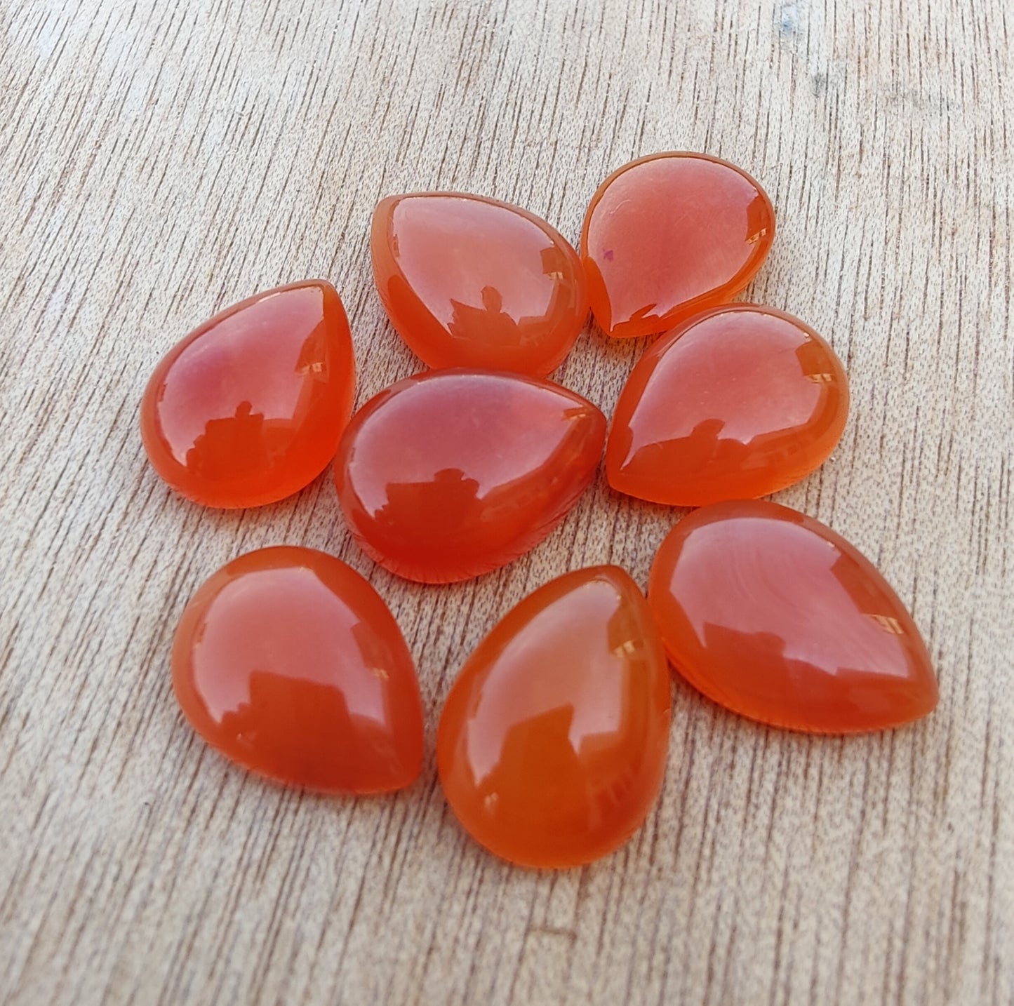 NATURAL CARNELIAN PEAR SHAPE CABOCHON FLAT BACK TEARDROP SHAPE CALIBRATED GEMSTONES, ALL SIZES AVAILBALE