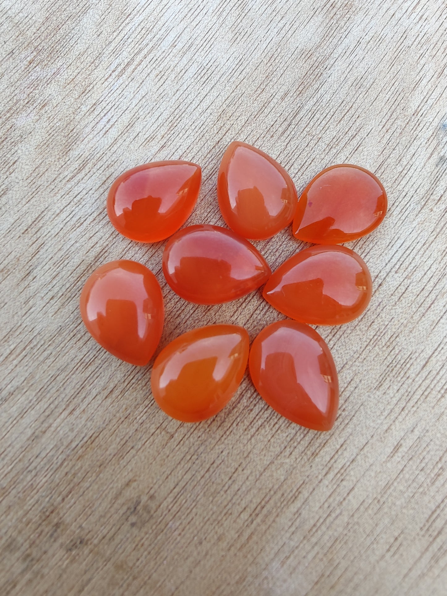 NATURAL CARNELIAN PEAR SHAPE CABOCHON FLAT BACK TEARDROP SHAPE CALIBRATED GEMSTONES, ALL SIZES AVAILBALE