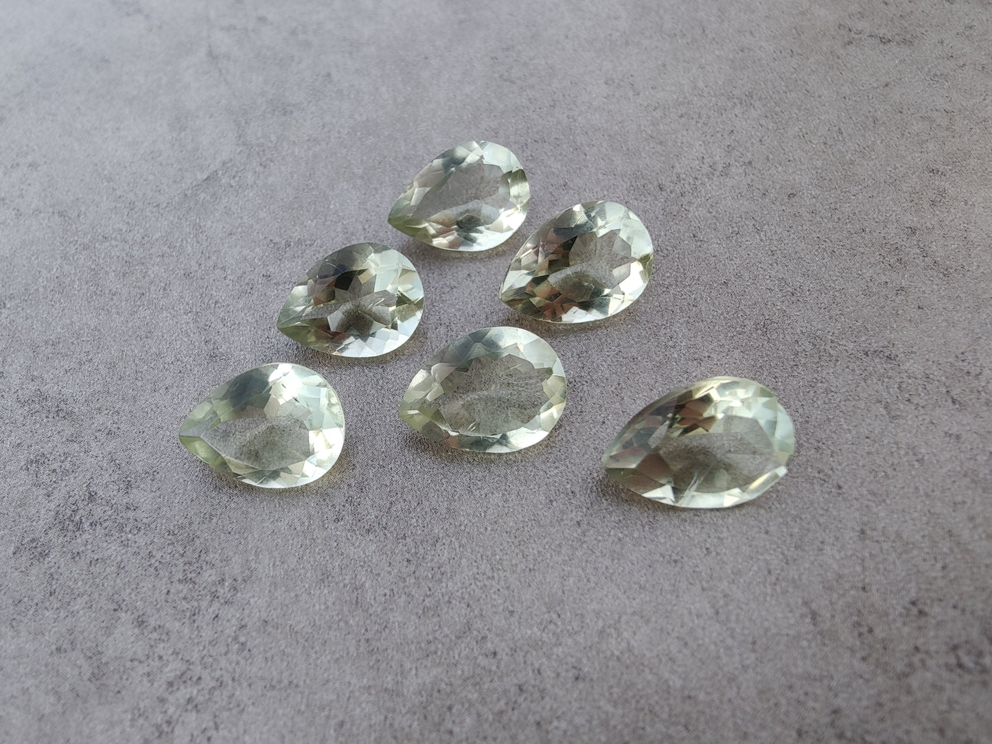 AAA+ QUALITY NATURAL GREEN AMETHYST TEARDROP SHAPE FACETED CUT CALIBRATED PEAR SHAPE GEMSTONES