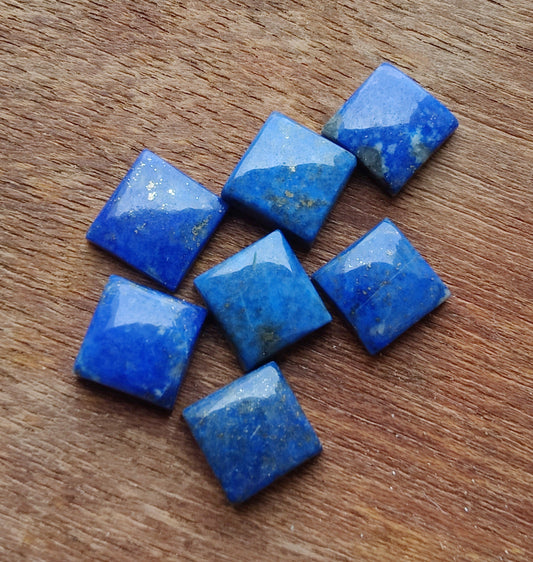 NATURAL LAPIS LAZULI SQUARE SHAPE CABOCHON FLAT BACK AAA+ QUALITY CALIBRATED GEMSTONES, ALL SIZES AVAILABLE