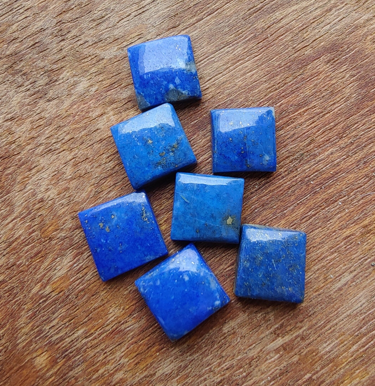 NATURAL LAPIS LAZULI SQUARE SHAPE CABOCHON FLAT BACK AAA+ QUALITY CALIBRATED GEMSTONES, ALL SIZES AVAILABLE
