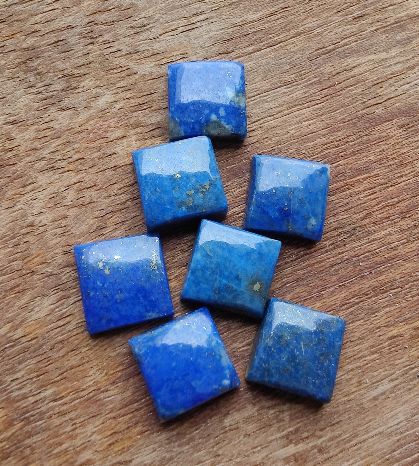 NATURAL LAPIS LAZULI SQUARE SHAPE CABOCHON FLAT BACK AAA+ QUALITY CALIBRATED GEMSTONES, ALL SIZES AVAILABLE