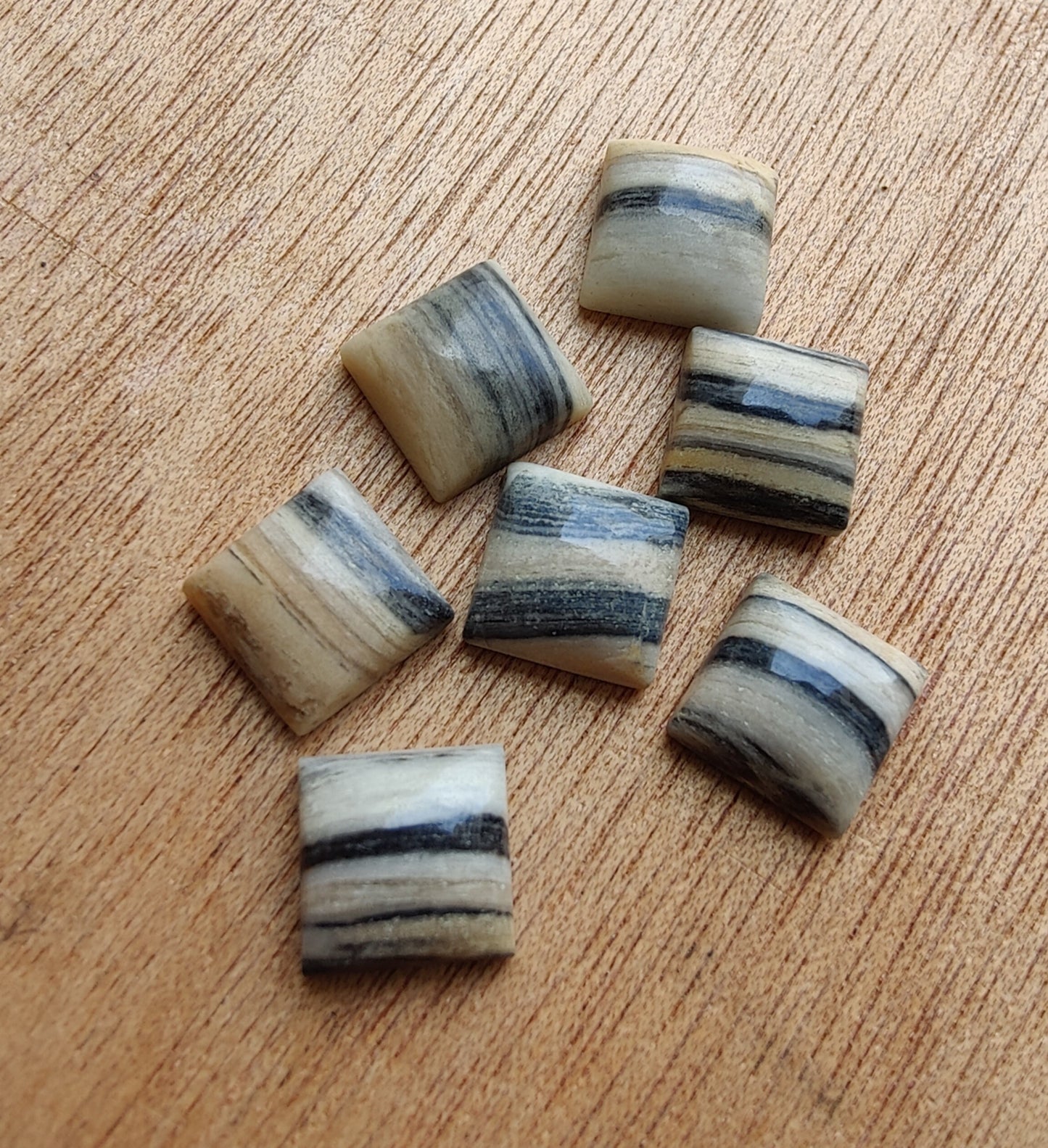 NATURAL ZEBRA JASPER SQUARE SHAPE CABOCHON FLAT BACK CALIBRATED GEMSTONES, ALL SIZES AVAILABLE