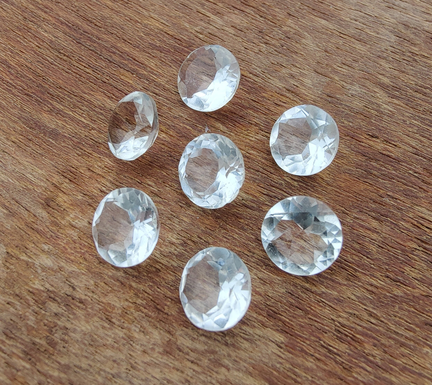 NATURAL CRYSTAL QUARTZ ROUND SHAPE FACETED CUT CALIBRATED TOP QUALITY GEMSTONES, CUSTOM SIZES ALSO AVAILABLE