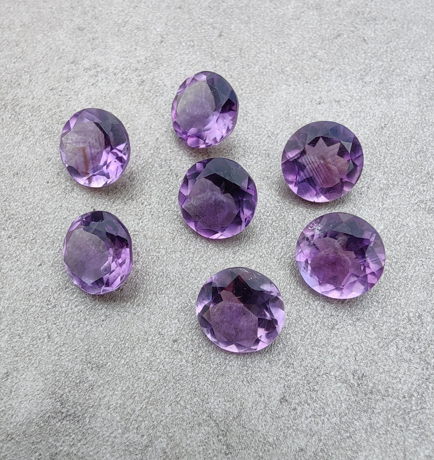 AAA+ QUALITY NATURAL AMETHYST ROUND SHAPE FACETED CUT CALIBRATED GEMSTONES, CUSTOM SIZES AVAILABLE