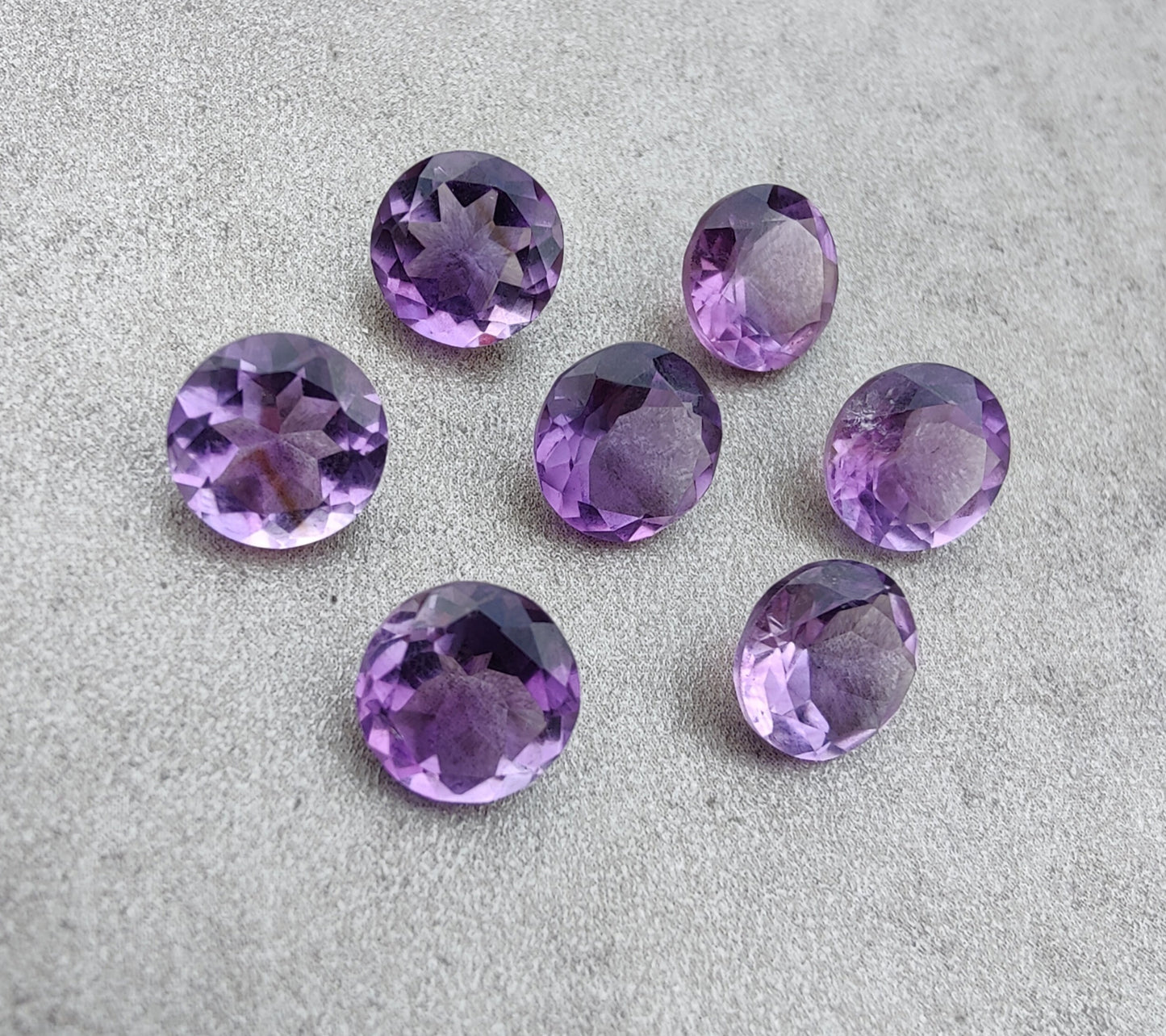 AAA+ QUALITY NATURAL AMETHYST ROUND SHAPE FACETED CUT CALIBRATED GEMSTONES, CUSTOM SIZES AVAILABLE