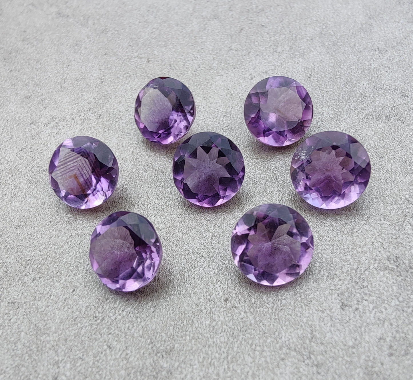 AAA+ QUALITY NATURAL AMETHYST ROUND SHAPE FACETED CUT CALIBRATED GEMSTONES, CUSTOM SIZES AVAILABLE