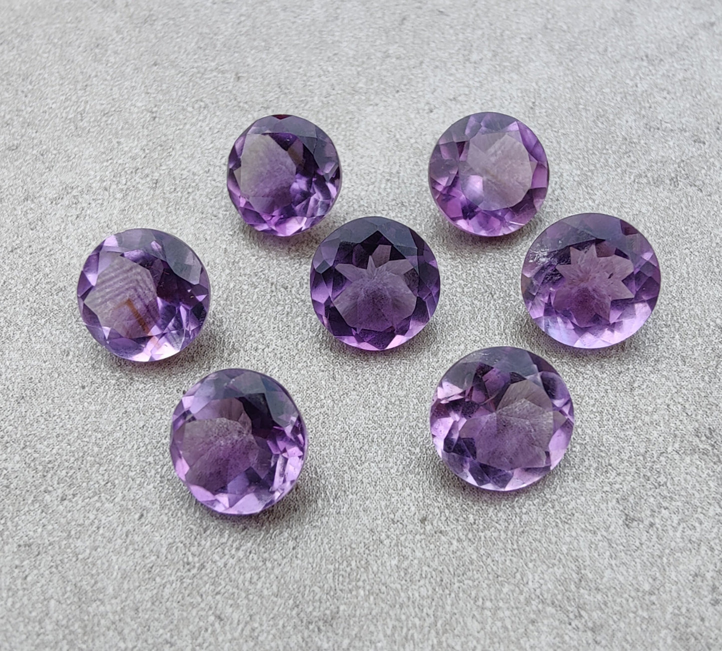 AAA+ QUALITY NATURAL AMETHYST ROUND SHAPE FACETED CUT CALIBRATED GEMSTONES, CUSTOM SIZES AVAILABLE