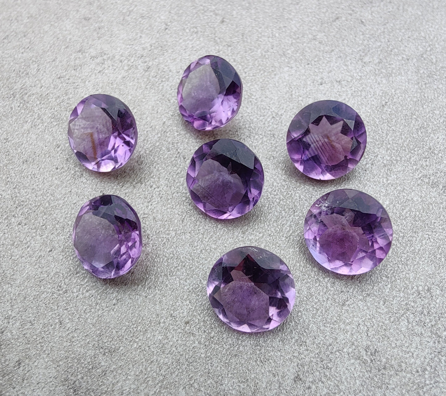AAA+ QUALITY NATURAL AMETHYST ROUND SHAPE FACETED CUT CALIBRATED GEMSTONES, CUSTOM SIZES AVAILABLE