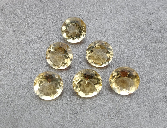 NATURAL CITRINE ROUND SHAPE FACETED CUT AAA+ QUALITY CALIBRTAED WHOLESALE GEMSTONES, CUSTOM SIZES AVAILABLE