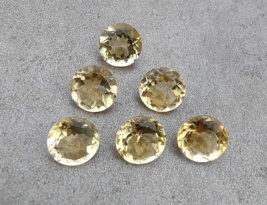 NATURAL CITRINE ROUND SHAPE FACETED CUT AAA+ QUALITY CALIBRTAED WHOLESALE GEMSTONES, CUSTOM SIZES AVAILABLE