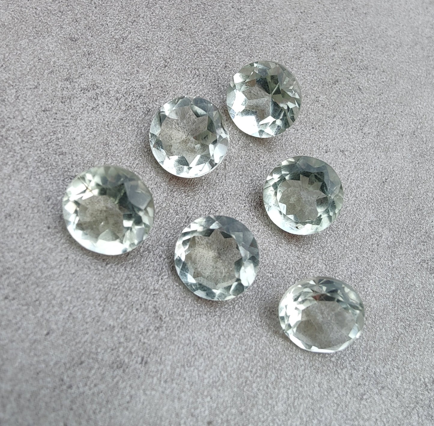 AAA+ QUALITY NATURAL GREEN AMETHYST ROUND SHAPE FACETED CUT CALIBRATED GEMSTONES