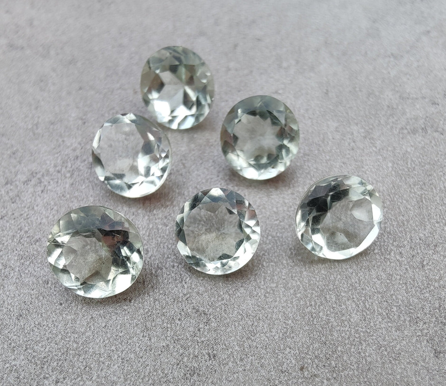 AAA+ QUALITY NATURAL GREEN AMETHYST ROUND SHAPE FACETED CUT CALIBRATED GEMSTONES