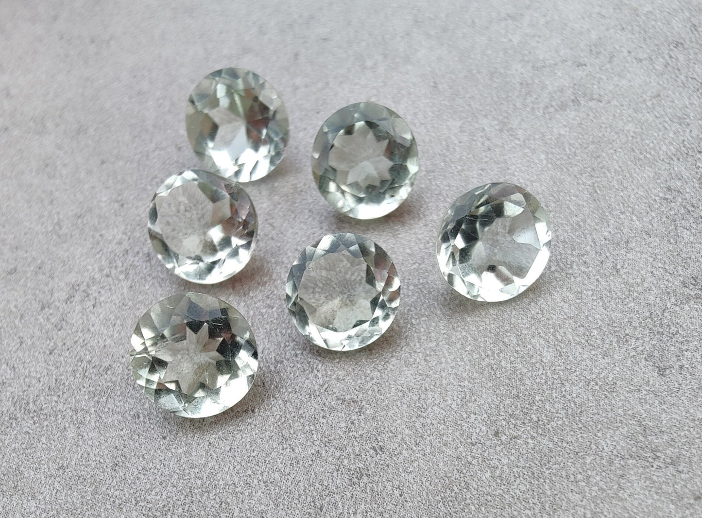 AAA+ QUALITY NATURAL GREEN AMETHYST ROUND SHAPE FACETED CUT CALIBRATED GEMSTONES