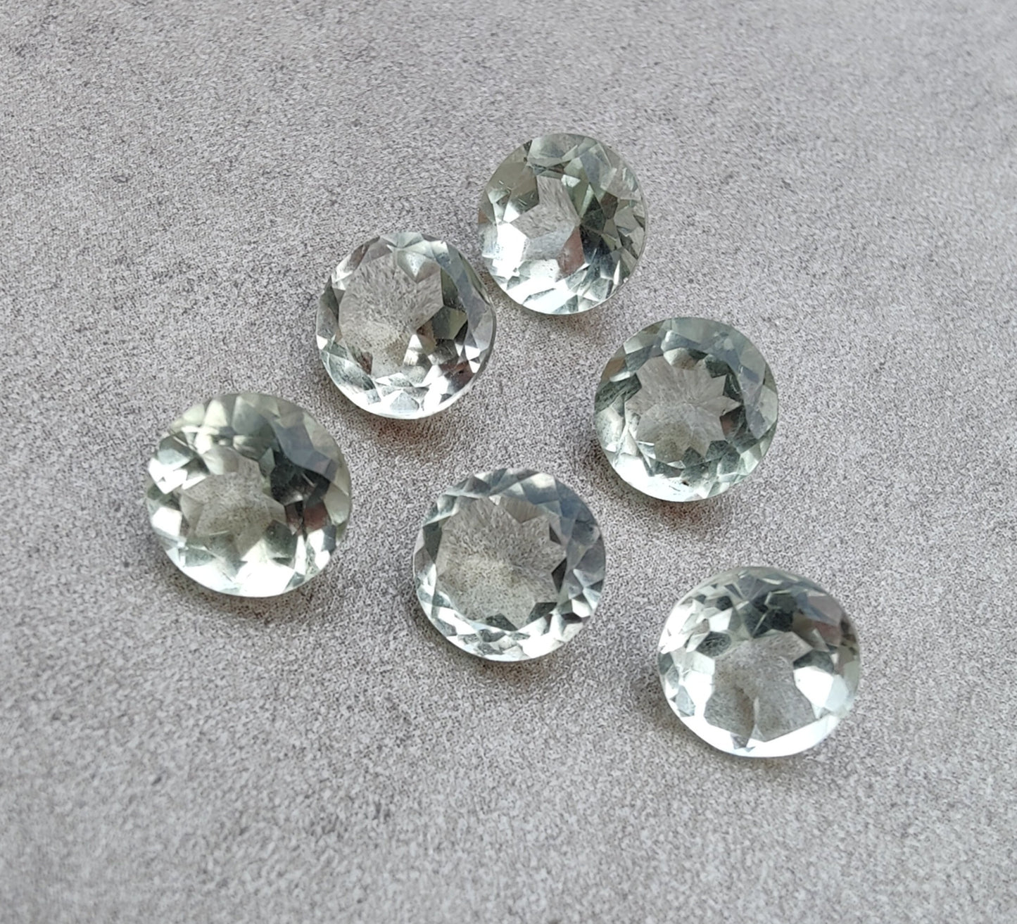 AAA+ QUALITY NATURAL GREEN AMETHYST ROUND SHAPE FACETED CUT CALIBRATED GEMSTONES
