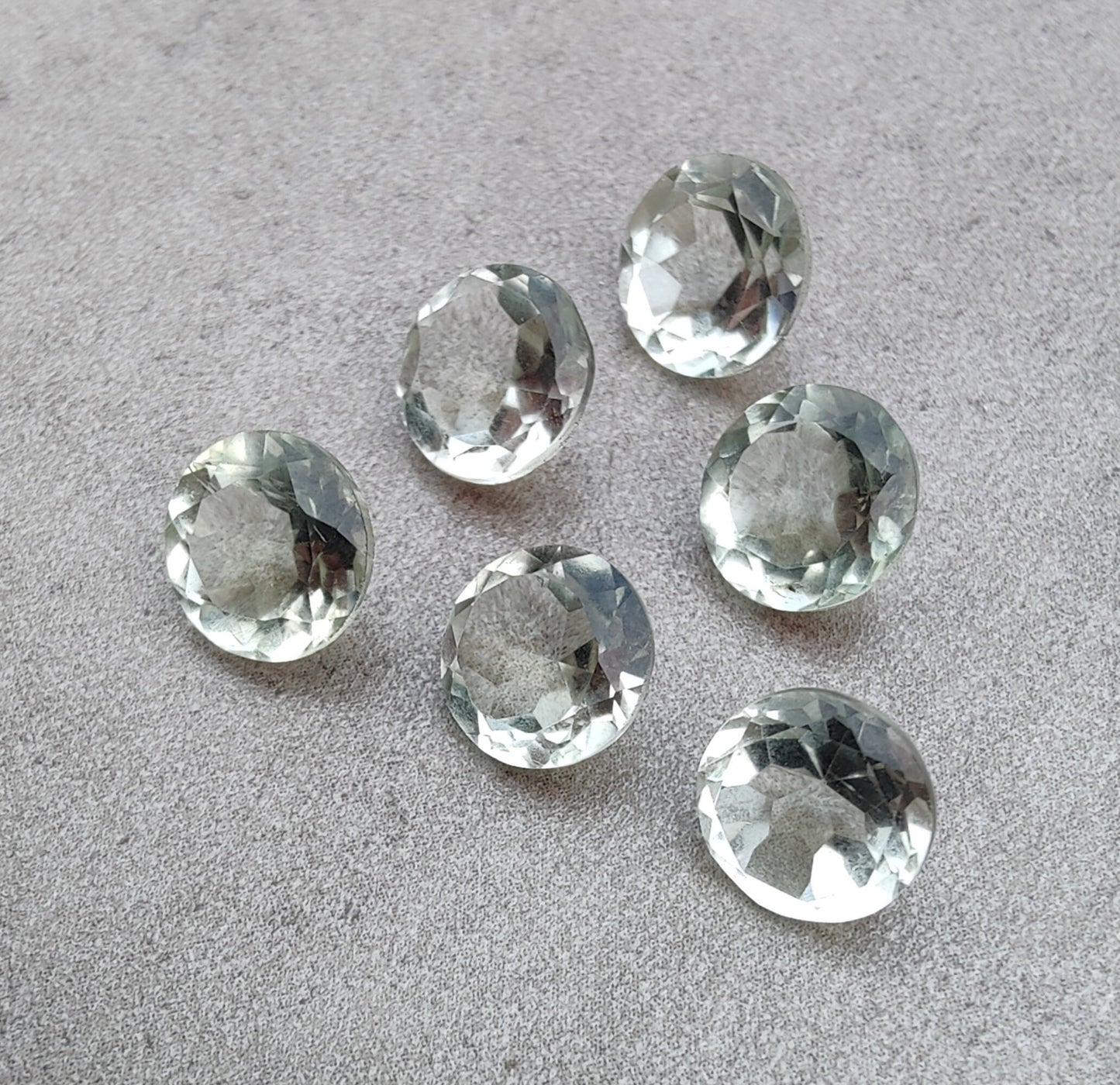 AAA+ QUALITY NATURAL GREEN AMETHYST ROUND SHAPE FACETED CUT CALIBRATED GEMSTONES
