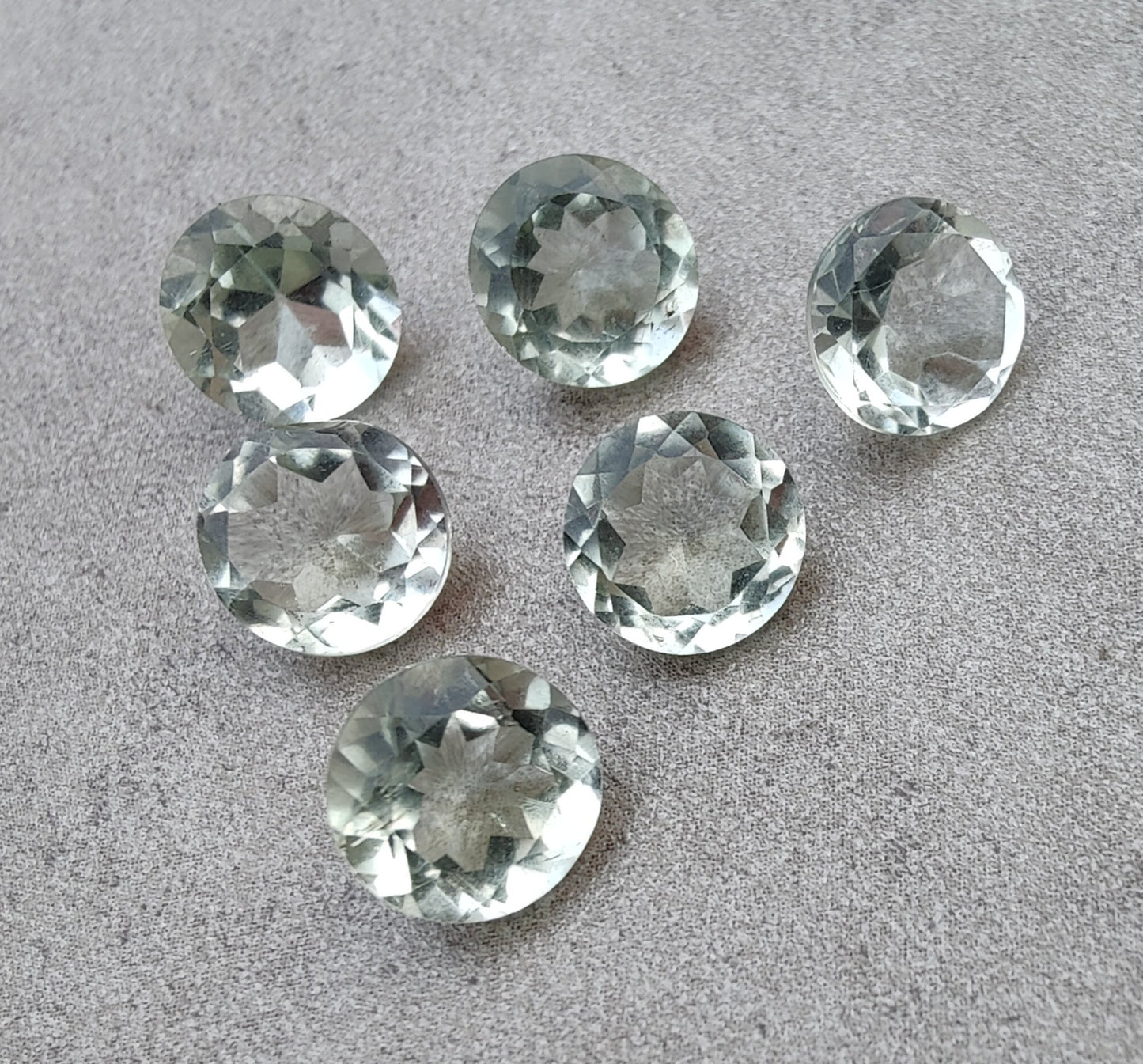 AAA+ QUALITY NATURAL GREEN AMETHYST ROUND SHAPE FACETED CUT CALIBRATED GEMSTONES
