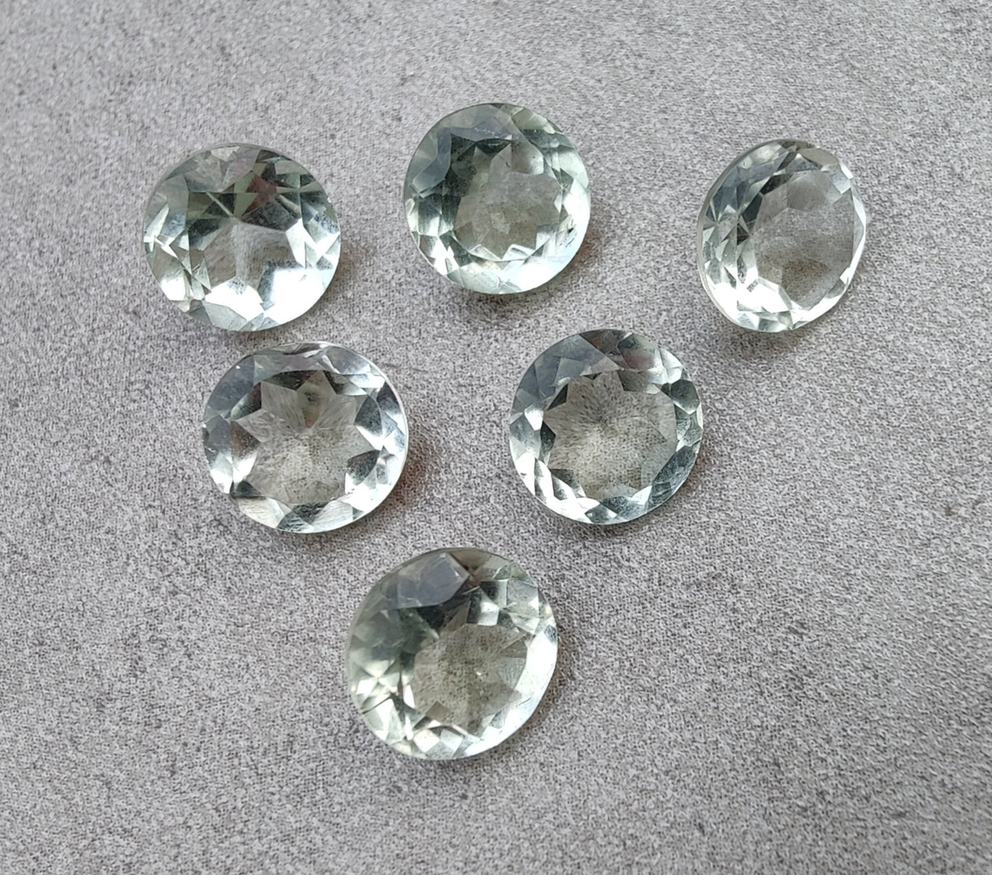 AAA+ QUALITY NATURAL GREEN AMETHYST ROUND SHAPE FACETED CUT CALIBRATED GEMSTONES