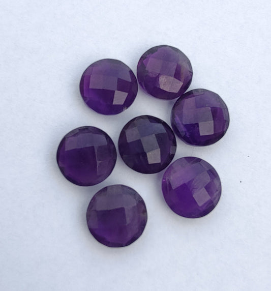 NATURAL AMETHYST ROUND SHAPE BRIOLETTE CUT TOP QUALITY CALIBRATED WHOLESALE GEMSTONES