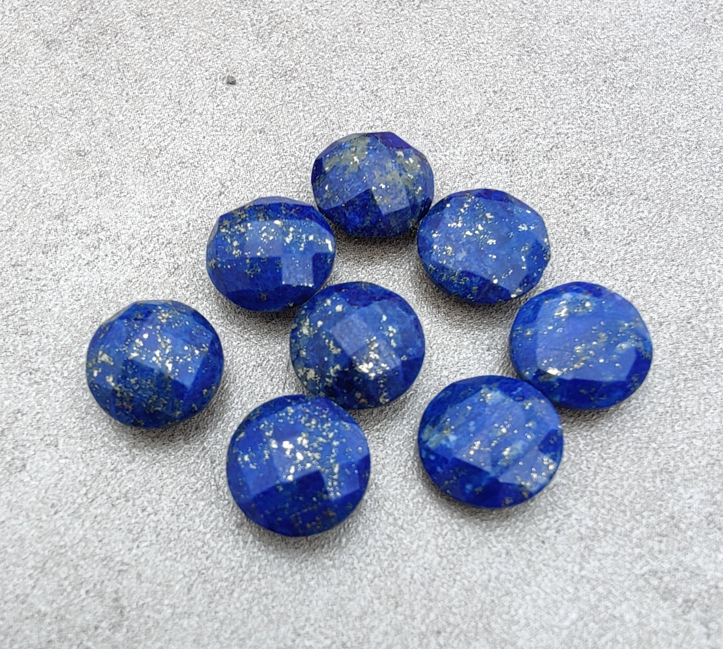 NATURAL LAPIS LAZULI ROUND SHAPE BRIOLETTE CHECKER CUT CALIBRATED WHOLESALE GEMSTONES, ALL SIZES AVAILABLE