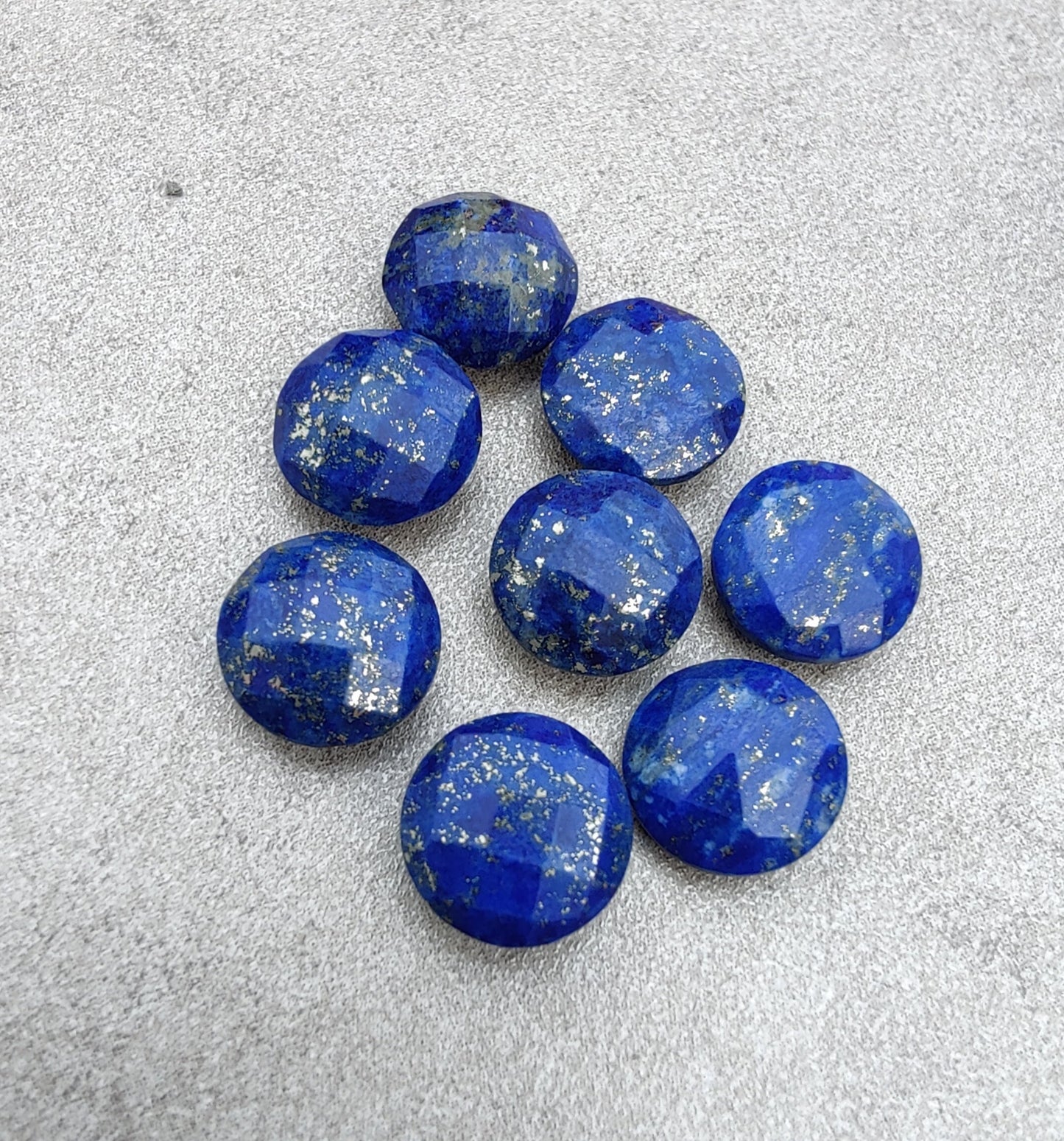 NATURAL LAPIS LAZULI ROUND SHAPE BRIOLETTE CHECKER CUT CALIBRATED WHOLESALE GEMSTONES, ALL SIZES AVAILABLE