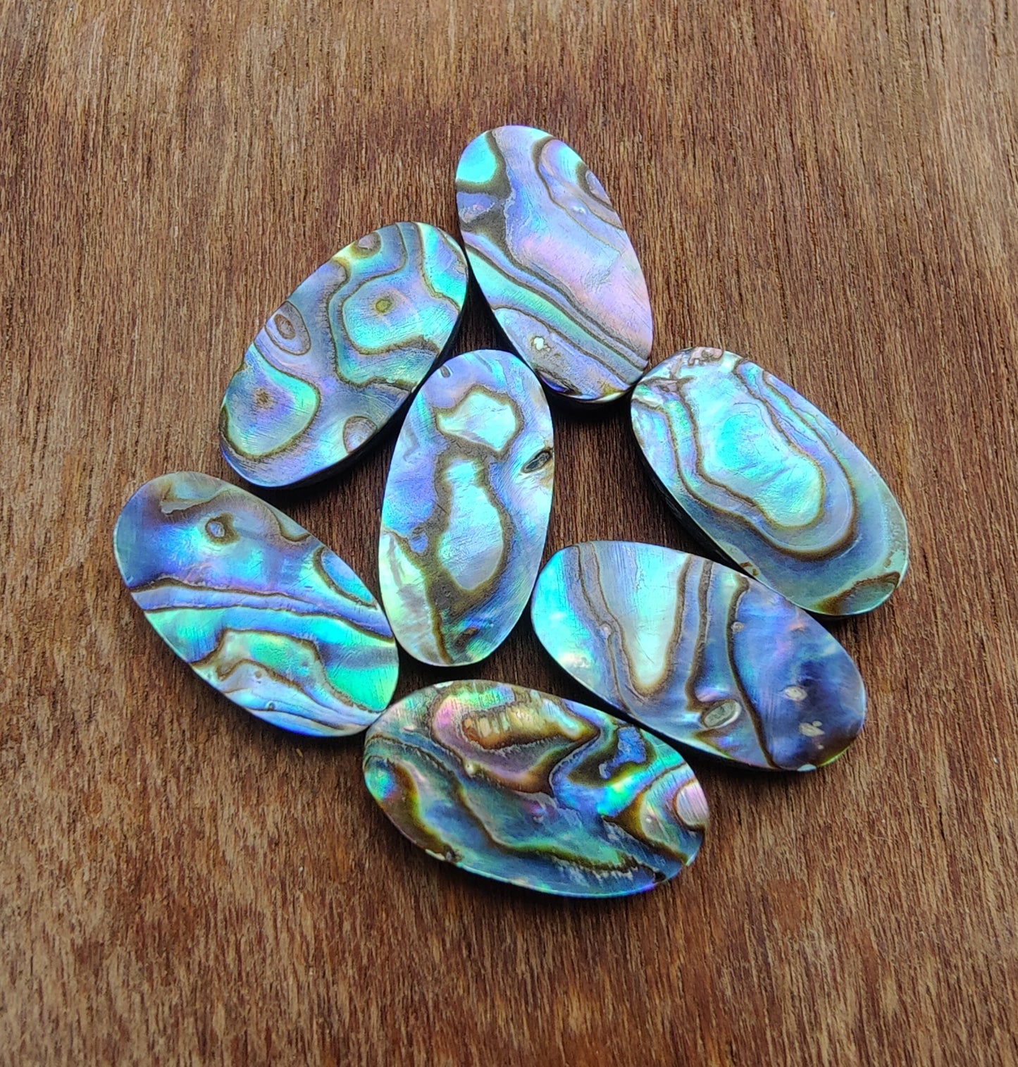 NATURAL ABALONE SHELL CABOCHON FLAT BACK BIG OVAL SHAPE CALIBRATED GEMSTONES, ALL SIZES AVAILABLE