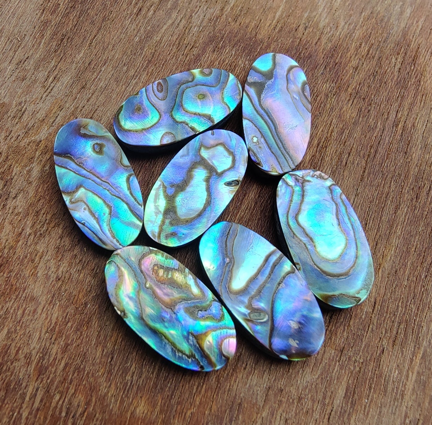 NATURAL ABALONE SHELL CABOCHON FLAT BACK BIG OVAL SHAPE CALIBRATED GEMSTONES, ALL SIZES AVAILABLE