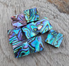 AAA+ QUALITY NATURAL ABALONE SHELL SQUARE SHAPE FLAT BACK CABOCHON CALIBRATED GEMSTONES, ALL SIZES AVAILABLE