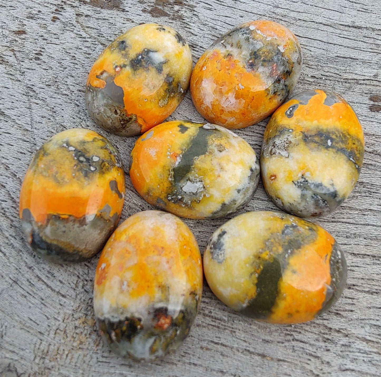 AAA+ QUALITY NATURAL BUMBLEBEE JASPER OVAL SHAPE CABOCHON FLAT BACK CALIRATED GEMSTONES, ALL SIZES AVAILABLE