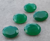 AAA+ Quality Natural Green Onyx Oval Shape Faceted Cut Flat Back Wholesale Calibrated Gemstones, All Sizes Available