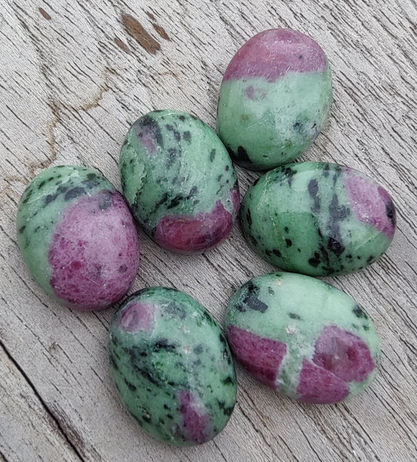 AAA+ QUALITY NATURAL RUBY ZOISITE OVAL SHAPE CABOCHON FLAT BACK CALIBRATED WHOLESALE GEMSTONES, ALL SIZES AVAILABLE