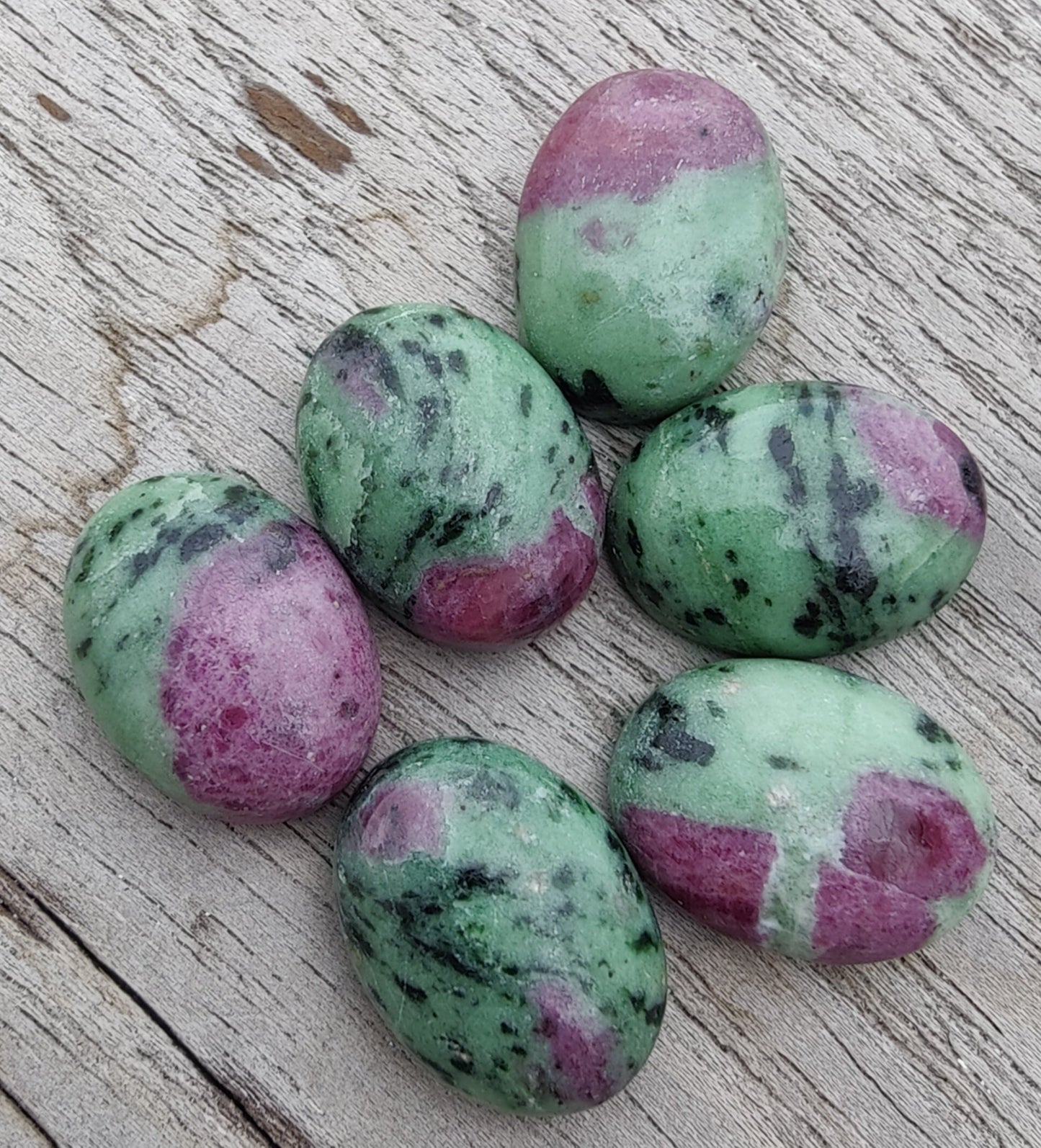 AAA+ QUALITY NATURAL RUBY ZOISITE OVAL SHAPE CABOCHON FLAT BACK CALIBRATED WHOLESALE GEMSTONES, ALL SIZES AVAILABLE