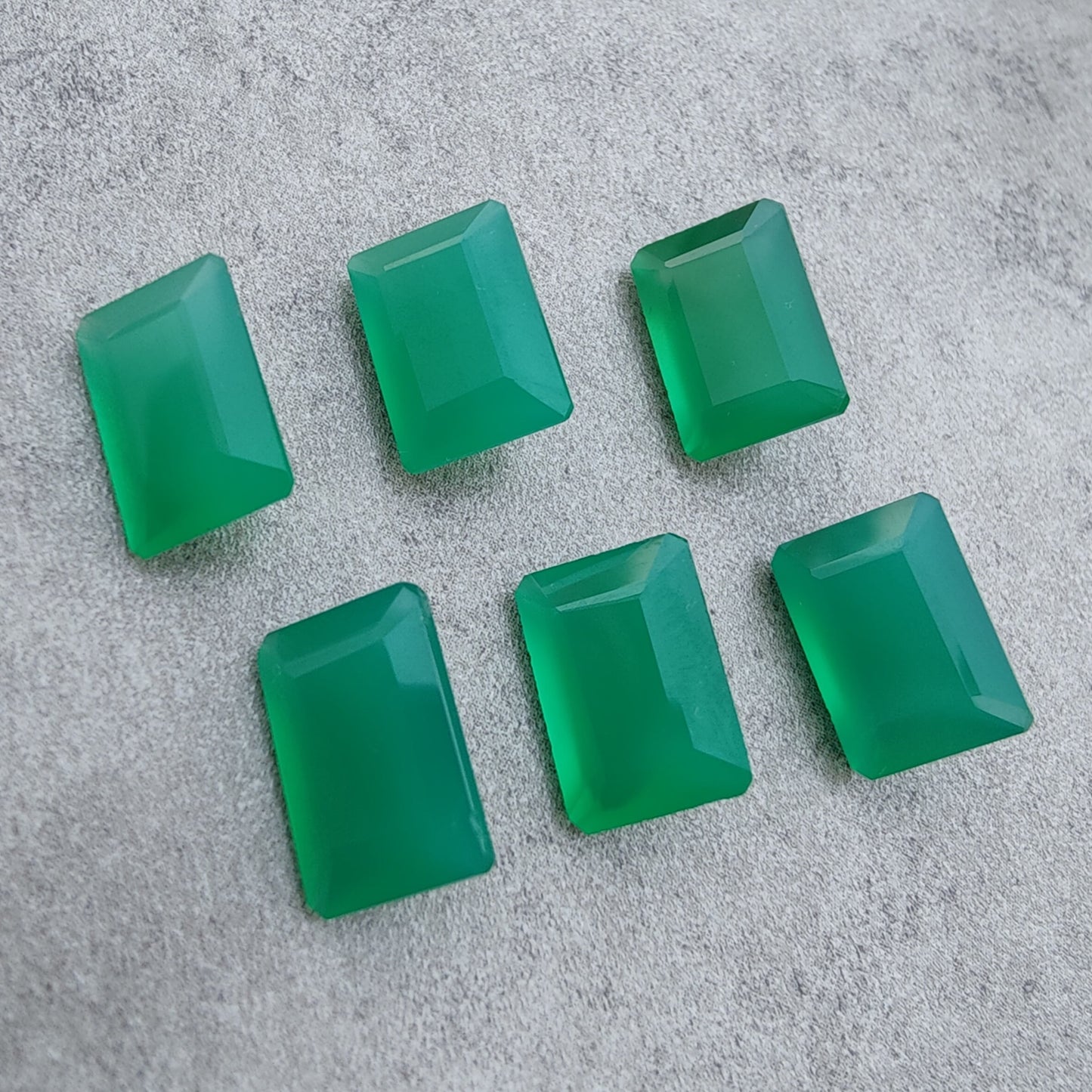 AAA+ QUALITY NATURAL GREEN ONYX RECTANGLE SHAPE FACETED CUT CALIBRATED GEMSTONES, ALL SIZES AVAILABLE
