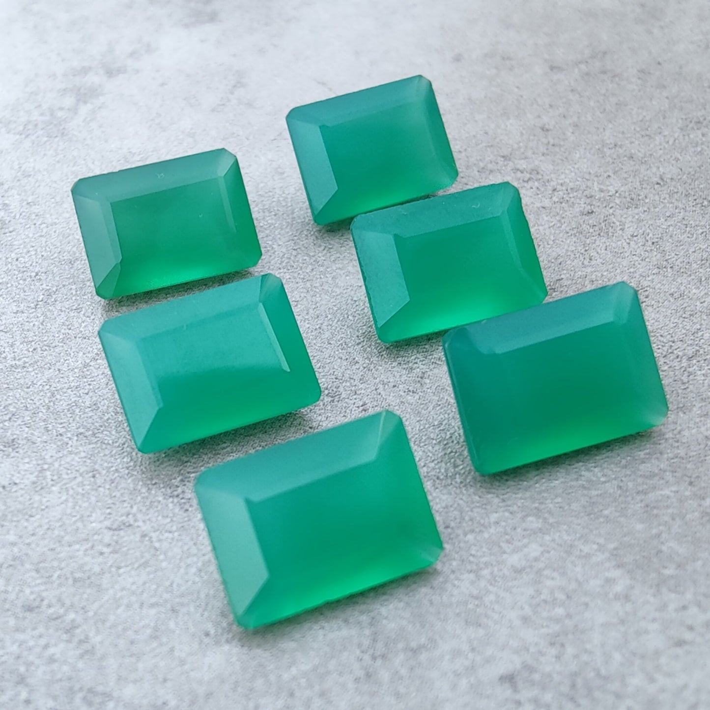AAA+ QUALITY NATURAL GREEN ONYX RECTANGLE SHAPE FACETED CUT CALIBRATED GEMSTONES, ALL SIZES AVAILABLE