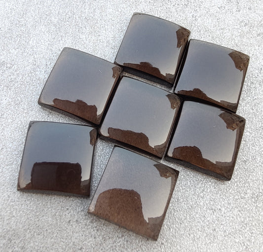 NATURAL SMOKY SQUARE SHAPE CABOCHON FLAT BAK CALIBRATED AAA+ QUALITY GEMSTONES, ALL SIZES AVAILABLE