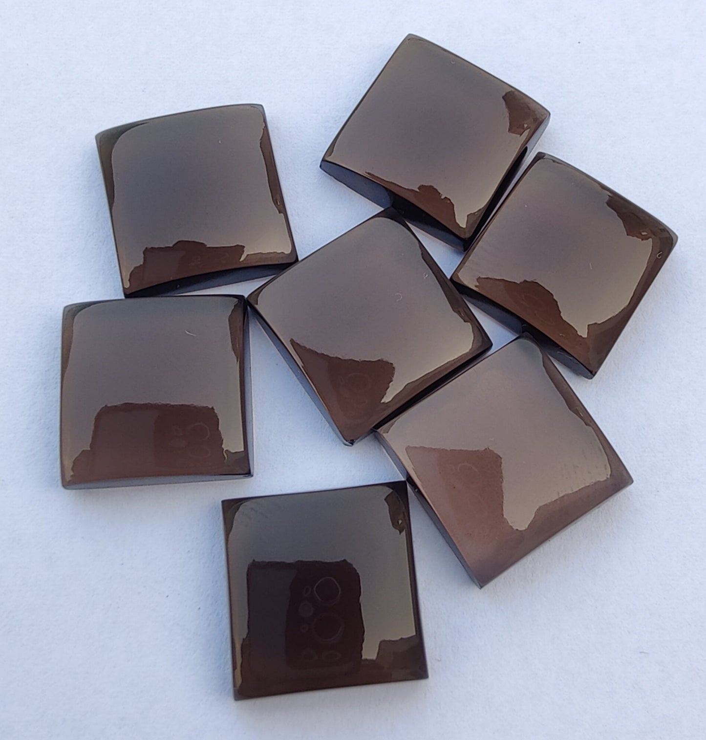 NATURAL SMOKY SQUARE SHAPE CABOCHON FLAT BAK CALIBRATED AAA+ QUALITY GEMSTONES, ALL SIZES AVAILABLE