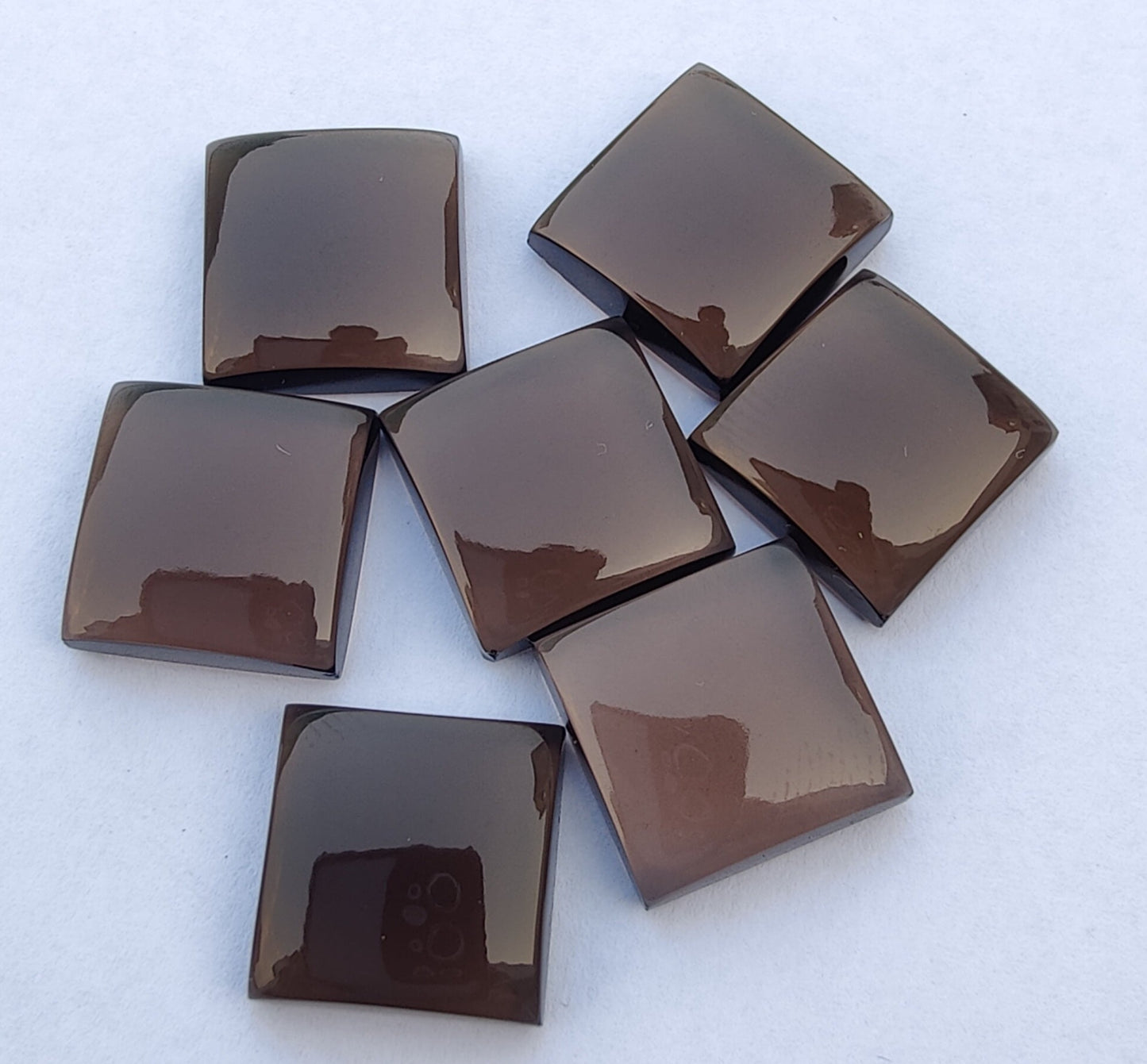 NATURAL SMOKY SQUARE SHAPE CABOCHON FLAT BAK CALIBRATED AAA+ QUALITY GEMSTONES, ALL SIZES AVAILABLE
