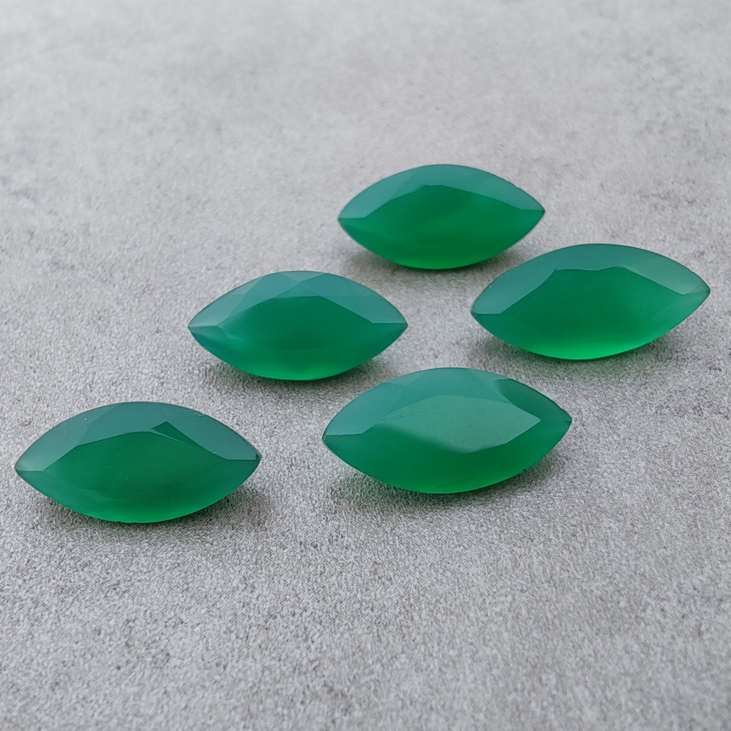 AAA+ QUALITY NATURAL GREEN ONYX MARQUISE SHAPE FACETED CUT CALIBRATED GEMSTONES, ALL SIZES AVAILABLE