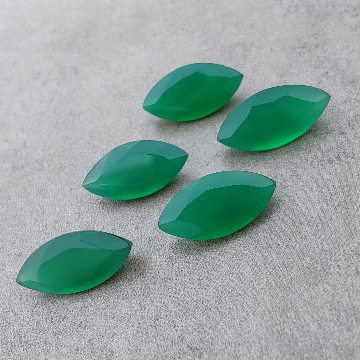 AAA+ QUALITY NATURAL GREEN ONYX MARQUISE SHAPE FACETED CUT CALIBRATED GEMSTONES, ALL SIZES AVAILABLE