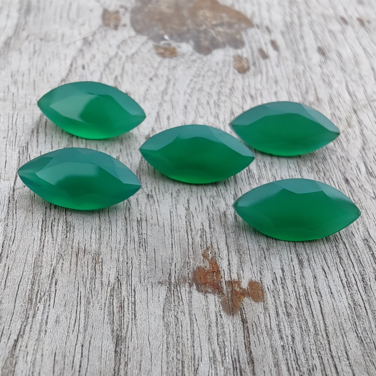 AAA+ QUALITY NATURAL GREEN ONYX MARQUISE SHAPE FACETED CUT CALIBRATED GEMSTONES, ALL SIZES AVAILABLE
