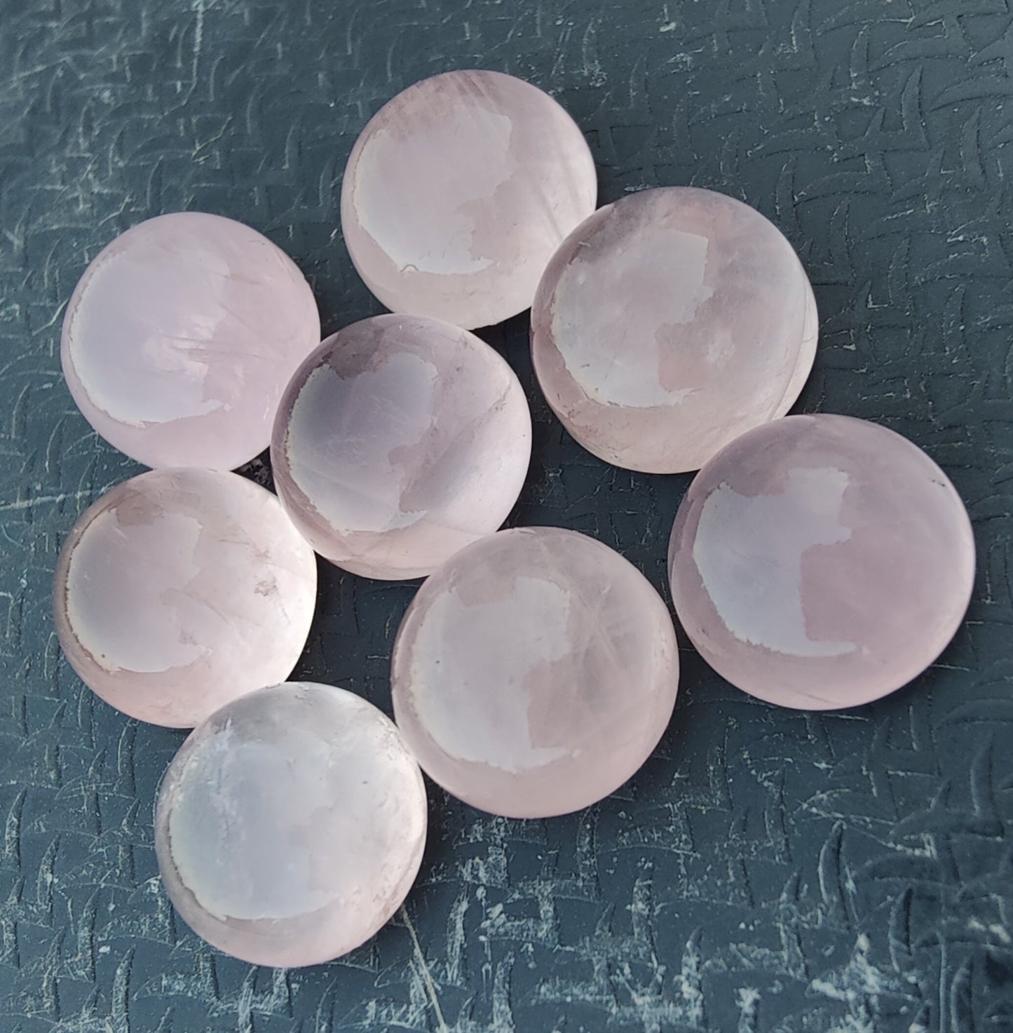 AAA+ QUALITY NATURAL ROSE QUARTZ ROUND SHAPE CABOCHON FLAT BACK CALIBRATED ROUND SHAPE GEMSTONES, ALL SIZES AVAILABLE