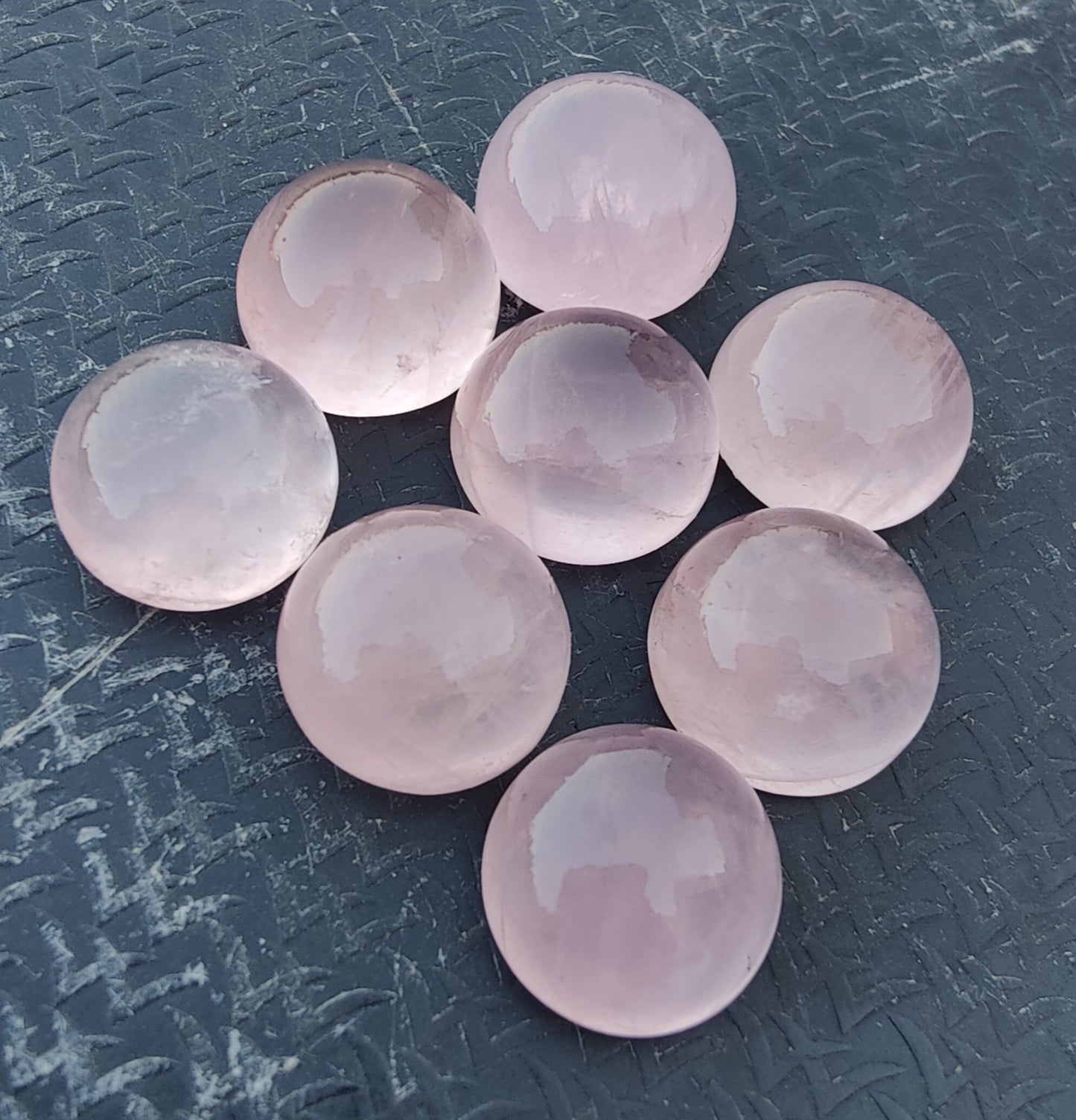 AAA+ QUALITY NATURAL ROSE QUARTZ ROUND SHAPE CABOCHON FLAT BACK CALIBRATED ROUND SHAPE GEMSTONES, ALL SIZES AVAILABLE