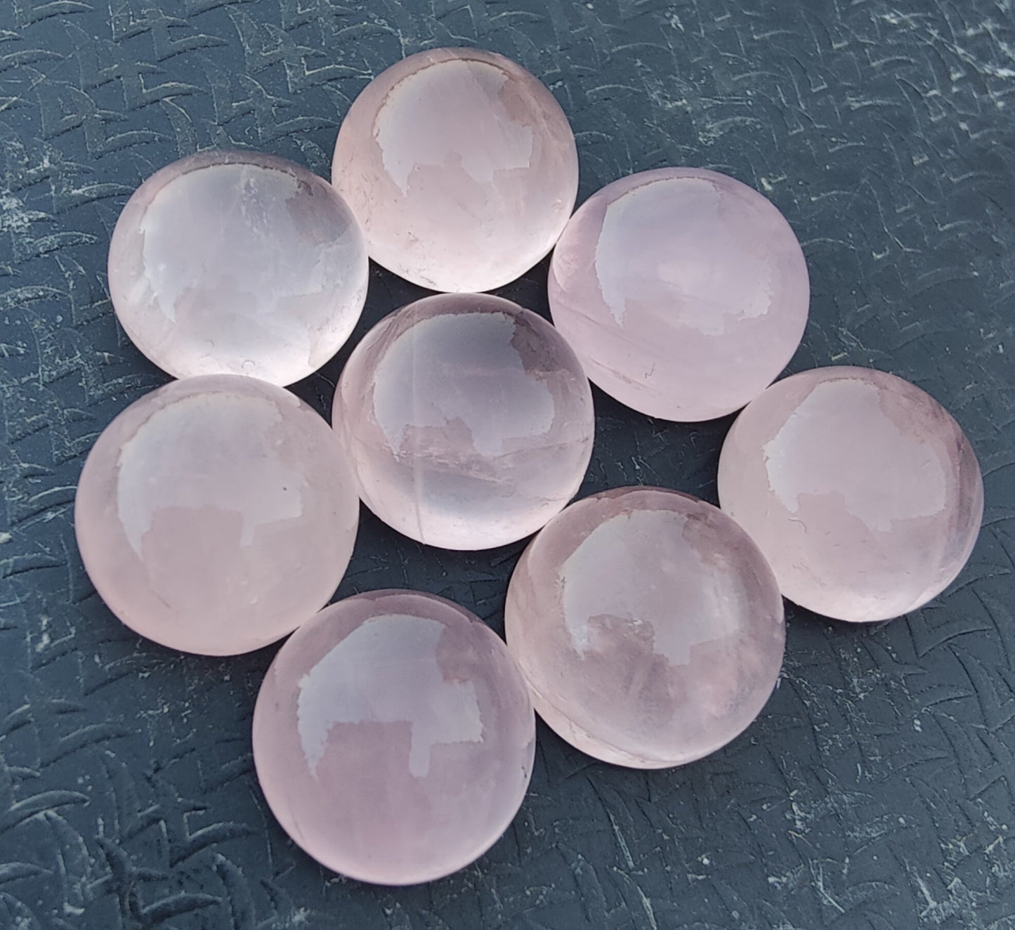 AAA+ QUALITY NATURAL ROSE QUARTZ ROUND SHAPE CABOCHON FLAT BACK CALIBRATED ROUND SHAPE GEMSTONES, ALL SIZES AVAILABLE