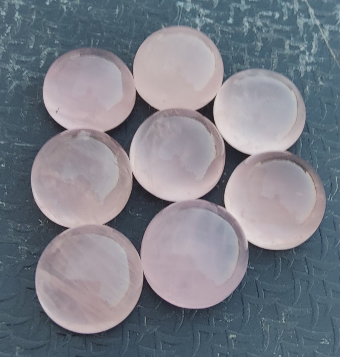 AAA+ QUALITY NATURAL ROSE QUARTZ ROUND SHAPE CABOCHON FLAT BACK CALIBRATED ROUND SHAPE GEMSTONES, ALL SIZES AVAILABLE