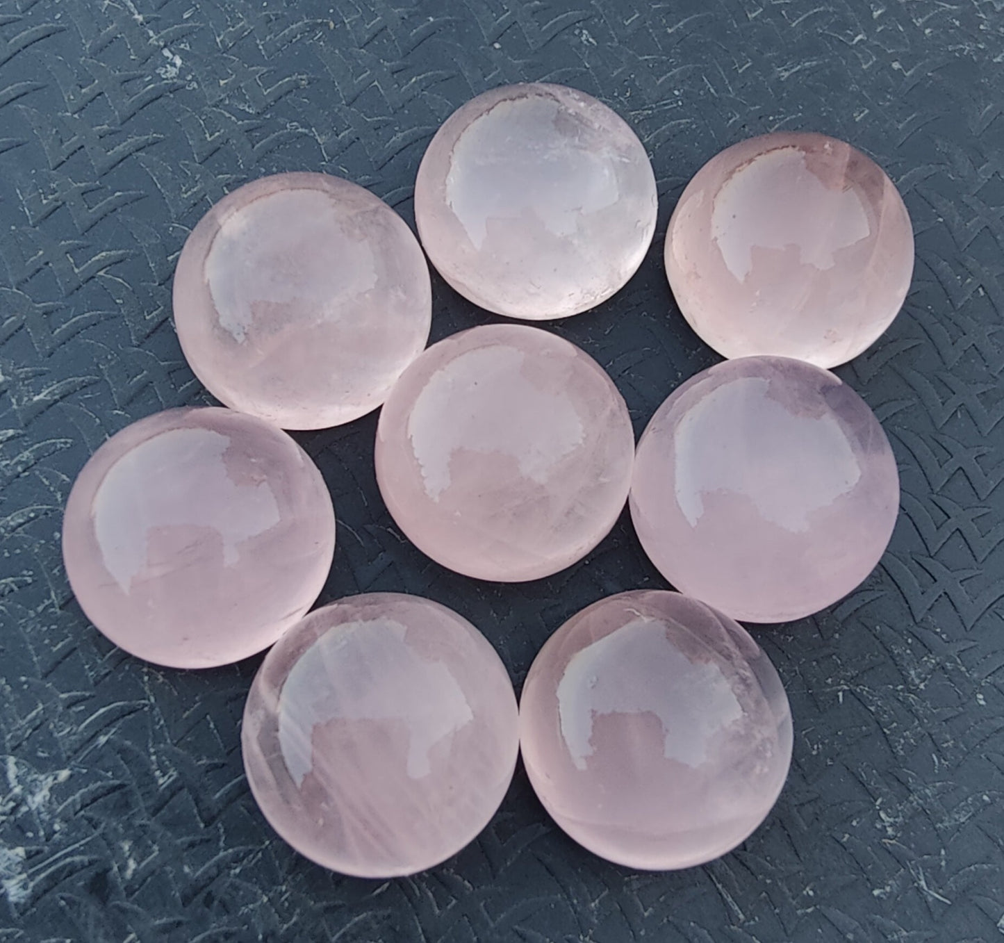 AAA+ QUALITY NATURAL ROSE QUARTZ ROUND SHAPE CABOCHON FLAT BACK CALIBRATED ROUND SHAPE GEMSTONES, ALL SIZES AVAILABLE