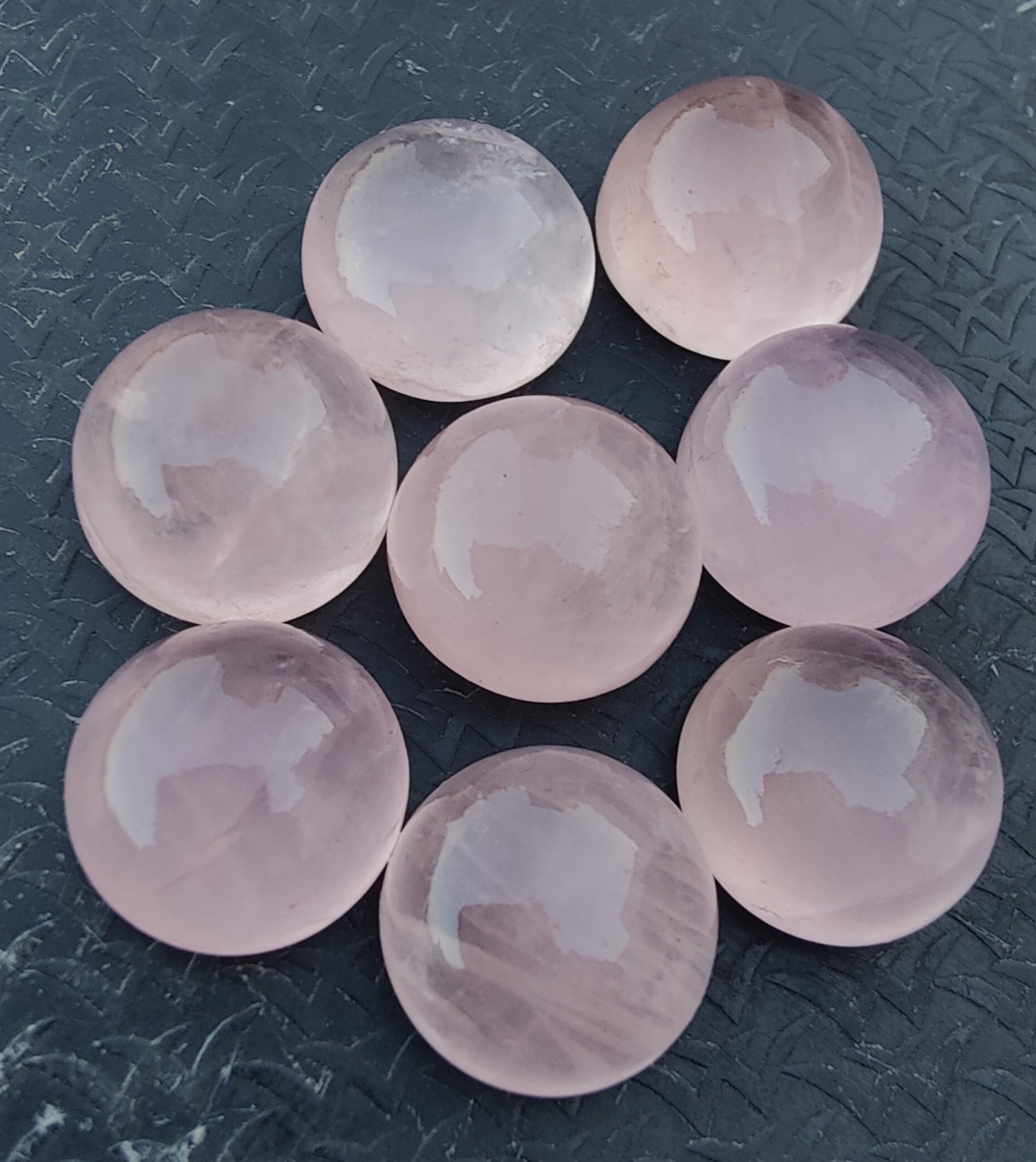 AAA+ QUALITY NATURAL ROSE QUARTZ ROUND SHAPE CABOCHON FLAT BACK CALIBRATED ROUND SHAPE GEMSTONES, ALL SIZES AVAILABLE