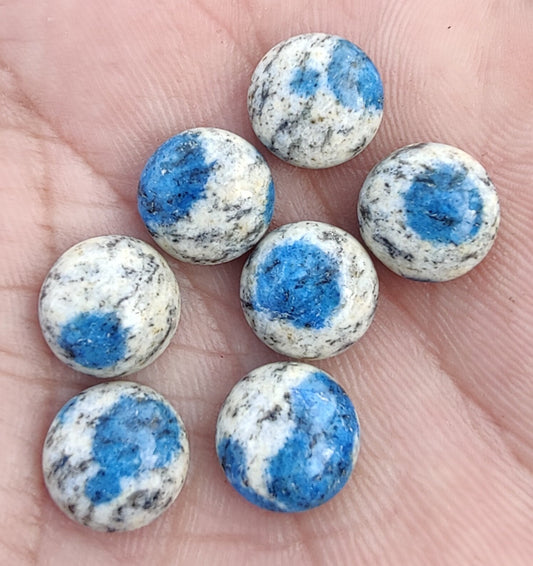 AAA+ QUALITY NATURAL K2 JASPER ROUND SHAPE CABOCHON FLAT BACK CALIBRATED GEMSTONES, ALL SIZES AVAILABLE