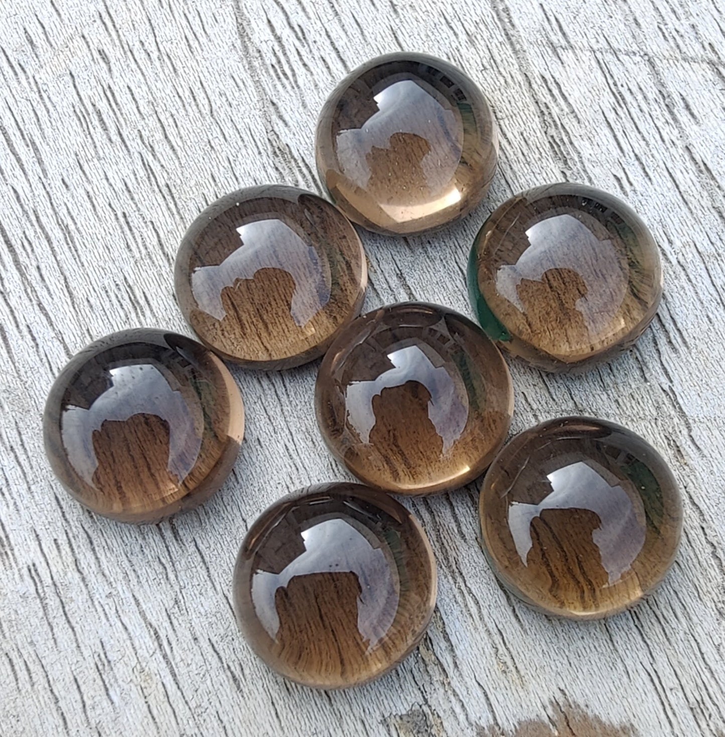 AAA+ QUALITY NATURAL SMOKY QUARTZ ROUND SHAPE CABOCHON FLAT BACK CALIBRATED ROUND SHAPE GEMSTONES, ALL SIZES AVAILABLE